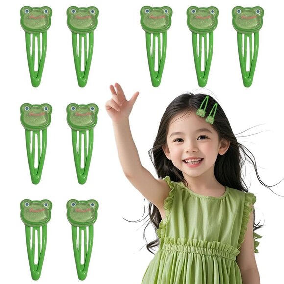 Accessories - 20 Pcs Green Frog Hair Clips Animal Theme Kids Hair Accessories